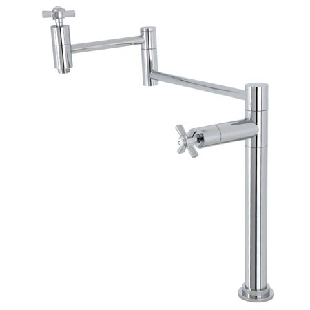 KINGSTON BRASS Deck Mount Pot Filler, Polished Chrome KS8701ZX